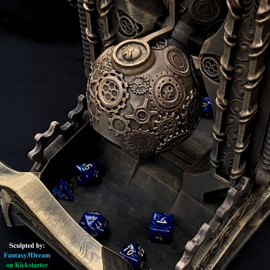 Steampunk Hourglass Dice Tower